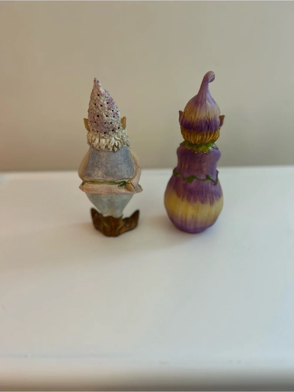 Purple Flower Elf/Fairy Figurine and Gnome Decorative Home Accents